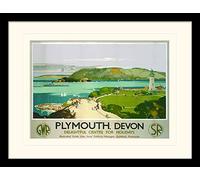 National Railway Museum "Plymouth (3)" Mounted and Framed Print, Multi-Colour, 30 x 40 cm