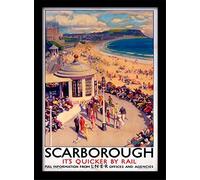 National Railway Museum Scarborough (1) Framed 30 x 40cm Print, MDF, Multi-Colour, 42 x 32 x 2.4 cm