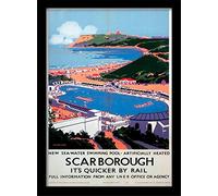 National Railway Museum "Scarborough (10)" Framed Print, Multi-Colour, 30 x 40 cm