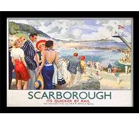 National Railway Museum "Scarborough (9)" Framed Print, Multi-Colour, 30 x 40 cm