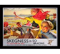 National Railway Museum "Skegness (2)" Framed Print, Multi-Colour, 30 x 40 cm