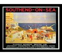 National Railway Museum Southend-on-Sea (2) Framed 30 x 40cm Print, MDF, Multi-Colour, 42 x 32 x 2.4 cm