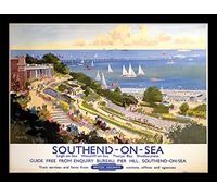 National Railway Museum "Southend-on-Sea (3)" Framed Print, Multi-Colour, 30 x 40 cm