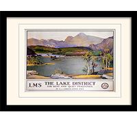 National Railway Museum The Lake District (1) Mounted & Framed 30 x 40cm Print, MDF, Multi-Colour, 42 x 32 x 2.4 cm