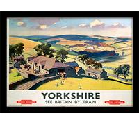National Railway Museum "Yorkshire by Train Framed Print, Multi-Colour, 30 x 40 cm