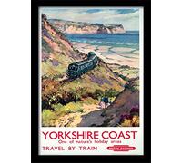 National Railway Museum "Yorkshire Coast 3" Framed Print, Multi-Colour, 30 x 40 cm