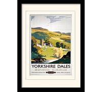 National Railway Museum Yorkshire Dales (1) Mounted & Framed 30 x 40cm Print, MDF, Multi-Colour, 42 x 32 x 2.4 cm