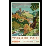 National Railway Museum Yorkshire Dales (2) Framed 30 x 40cm Print, MDF, Multi-Colour, 42 x 32 x 2.4 cm