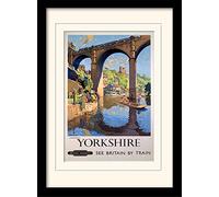 National Railway Museum Yorkshire Knaresborough Mounted & Framed 30 x 40cm Print, MDF, Multi-Colour, 42 x 32 x 2.4 cm