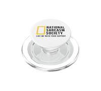 National Sarcasm Society Funny Sarcastic Humor Pun Joke PopSockets PopGrip for MagSafe