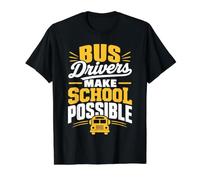 National School Bus Safety Week Value Graphic T-Shirt, Men, Black, M