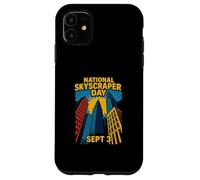 National Skyscraper Day Sept 3 Comic Retro City Skyline Case for iPhone 11