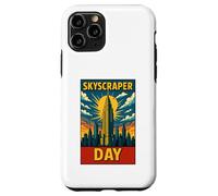 National Skyscraper Day Sept 3 Comic Retro City Skyline Case for iPhone 11 Pro