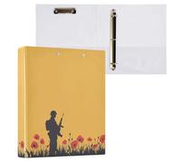 National Soldier Memorial Day 1 and a half inch notebook binders round rings with inner pockets 1/2 packs office supplies hard cover