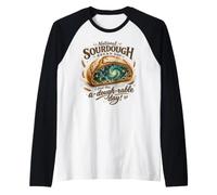 National Sourdough Bread Day A-Dough-Rable Cosmic Raglan Baseball Tee