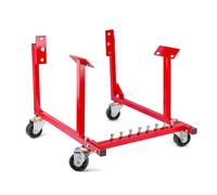 NATIONAL STANDARD Rolling Engine Cradle Stand with Wheels, Fits Chevy V8 Small Block and Big Block, Steel Construction, Built in Hardware Storage, Easy Assembly