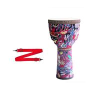 National Style 8.5/10.5 Inch African Drum Goatskin Drumhead Portable, Percussion Djembe Drum for Adults Darbuka Drum Concert(8.5 inches,Purple)