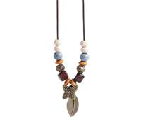 National style ceramic necklace new Chinese clavicle chain female pendant high-end sweater