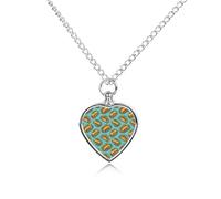 National Taco Day Custom Cremation Jewelry Urn Necklace for Dog Pet Ashes Heart Memorial Pendant