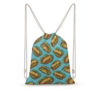 National Taco Day Drawstring Backpack for Men Women String Bag Shoulder Gym Bags Sackpack Travel