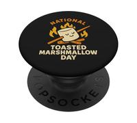 National Toasted Marshmallow Day August 30 Campfire Design PopSockets Adhesive PopGrip