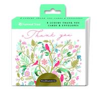 National Trust Bird Tree Thank You Note Card Wallet - Woodmansterne 8 Notelets