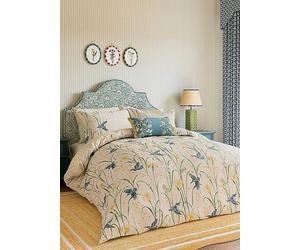 National Trust by Sanderson Kingfisher & Iris 100% Cotton Percale 180 Thread Count Duvet Cover Set Multi