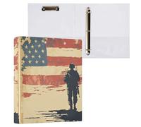 National Vietnam War 1.5 inch Triple Ring Binder with Clipboard (Pack of 1/2) (200 Sheets)