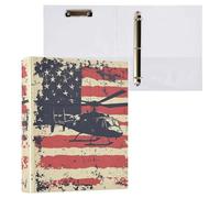 National Vietnam War Veterans Day A Helicopter 1-1/2 Inch Binder Three-Rings with Pocket Cover Pack of 1/2 Assorted Binders Hardcover