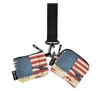 National Vietnam War Veterans Day A Helicopter 2 Women's Dual Wallets Busniess Card Cases Large Capacity Wristlet Wallet Key Holder with Zipper Pocket for Men Women 2 Packs, Multicolor, 4.13"(L) x 3.5