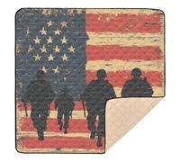National Vietnam War Veterans Day Army Large Sturdy Baby Playmat for Indoor Outdoor Washable Activity Entertainment Mat for Baby Toddler Infant, 50'' x 50''