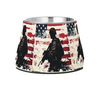 National Vietnam War Veterans Day Army Raised Pets Water Bowl Non Slip Stainless Steel Pets Basic Bowls for Dogs Cats Rabbits Birds Comfort Feeding