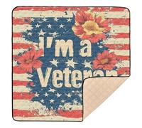 National Vietnam War Veterans Day Flowers Army Soft Thick Baby Gym & Activity Mat for Floor 1-Piecing Playroom Activity Mat for Babies Infants Toddlers, 50'' x 50''