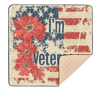 National Vietnam War Veterans Day Flowers Large Stylish Baby Gym & Activity Mat for Floor Water Resistant Activity Entertainment Mat for Babies Infants Toddlers, 50'' x 50''