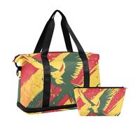 National Vietnam War Veterans Day Red-yellow Bird Travel Hand Bag Gym Carry on Duffel Bags with Toiletry Bag for Business Trips Large Capacity, National Vietnam War Veterans Day Red-yellow bird, One