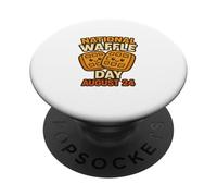 National Waffle Day August 24 Breakfast Brunch Syrup Stack PopSockets Adhesive PopGrip