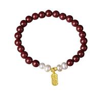 National Wind Happy Ankang Fu Brand Pearl Female and Gold Sand Hand String This Life Year