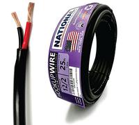 NATIONAL Wire & Cable - 12 Gauge 2 Conductor Premium Electrical Wire - Made in USA - 12AWG Wire, Stranded PVC Cord, Copper Cable, 25 Feet Indoor and Outdoor Lighting, Auto Battery