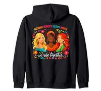 National Women's History Month We Rise Together Feminist Tee Zip Hoodie