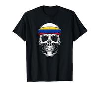 Nationality Country Origin - Skull Flag Colombia T-Shirt