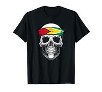 Nationality Country Origin - Skull Flag Guyana T-Shirt