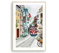 Nationcog Hanoi Vietnam Art Print, Train street Vietnam, Southeast Asia, Backpacking, Vietnamese Wall Art, Travel Gift, Travel Poster, Housewarming Gift, Home Decor (Unframed) (9x11 in)