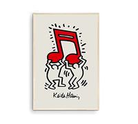 Nationcog Keith Haring Colourful Print, Keith Haring Music, Keith Haring Exhibition Poster, Famous Artwork, Contemporary Art, Street Art Poster, Gallery Wall, Poster (Unframed) 12x18