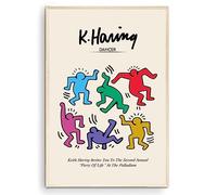 Nationcog Keith Haring Party Of Life Gallery Wall Bundle Custom Design Gift For Friends, Decor Office Contemporary Art, Street Art Poster (Unframed) (9x11)