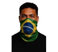 NATIONHEAD Flag Neck Warmer - Premium Comfort with NoseGrip Technology - Multifunctional - One Size - Tear-resistant & Ultra-Breathable Lycra - Printed on Both Sides - Oeko-Tex Certified, Brazil, One