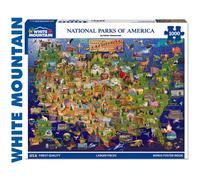 White Mountain National Parks Puzzle Map 1000 Piece Puzzles Fun Collage Jigsaw for Adults and Family