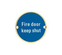 Nationwide Fire Specialist - Pack of 2 Fire Door Keep Locked Brass