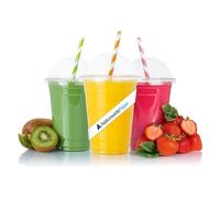 Nationwide Paper 10oz Crystal Clear Smoothie Cups with Dome lids, Perfect for Iced Coffee, Milkshake, Slurpee, Ice Cream, Razzle, Slush, Smoothy, Party's Pack of 50