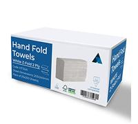 Nationwide Paper 2-Ply Z-Fold Extra Soft Hand Drying Towel 3000 Sheets, 23.5 cm x 24 cm, White