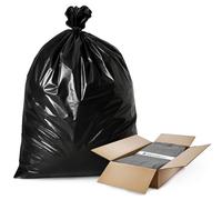 Nationwide Paper 200 Medium Duty Black Bin Bags - Extra Strong, Leak-Proof Refuse Sacks, Tear-Resistant Garbage Liners for Commercial, Home & Outdoor Waste (18x29x39 Inches)